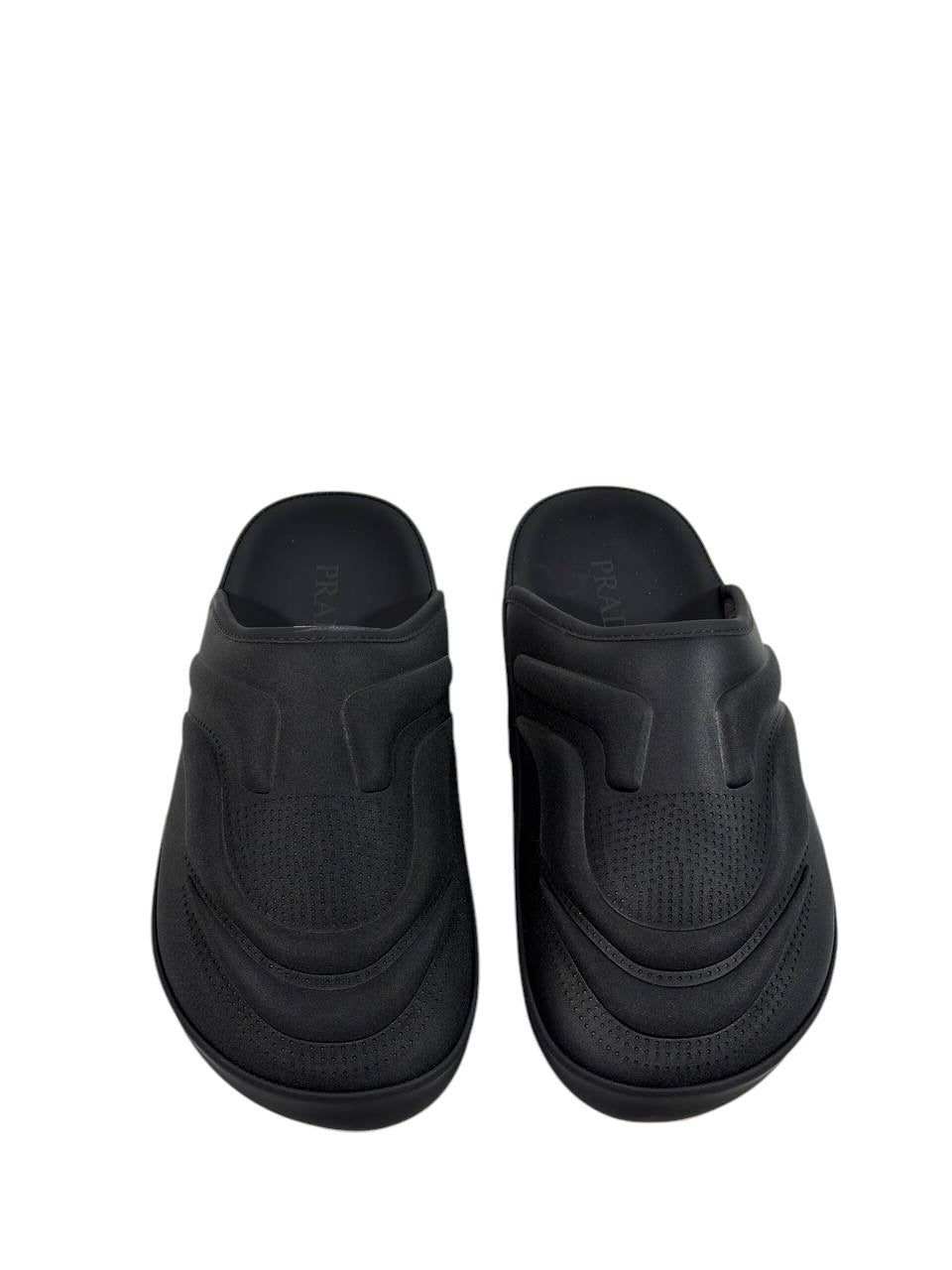 Prada Monolith Foam Slides – Black Minimal Luxury Comfort 🖤⚡