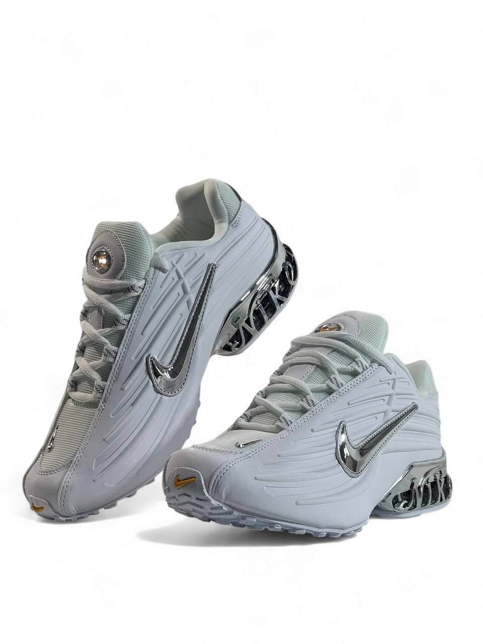 ⚡ Nike Shox Silver Chrome Edition 👟 | Luxury Meets Performance