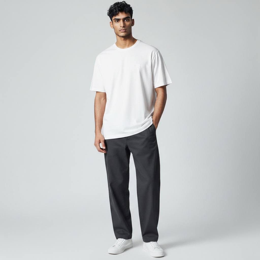 Loewe Minimalist White Premium T-Shirt – Luxury Casual Essential 🤍✨