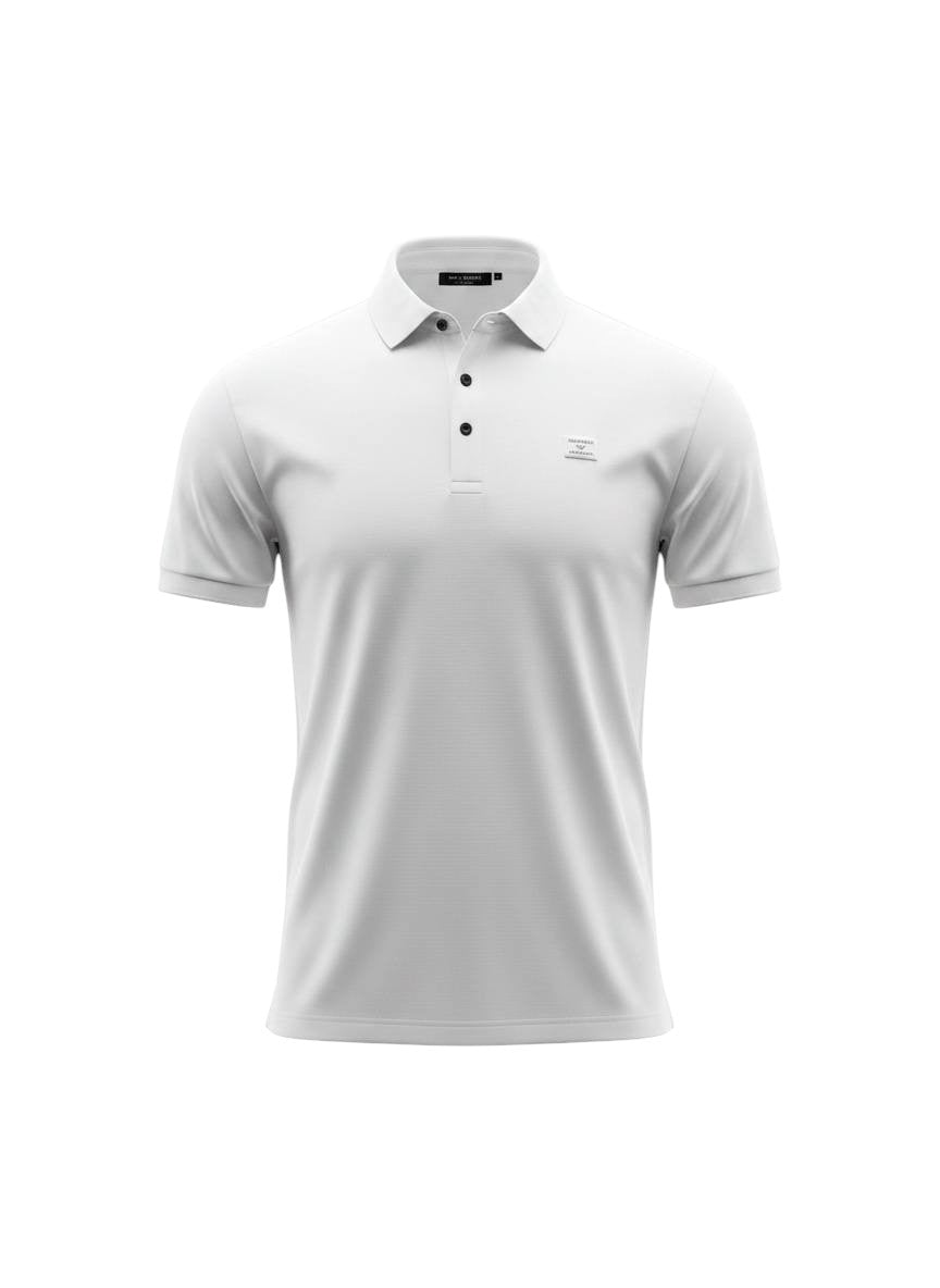 Armani White Premium Polo Shirt – Luxury Smart Casual Essential 🤍✨