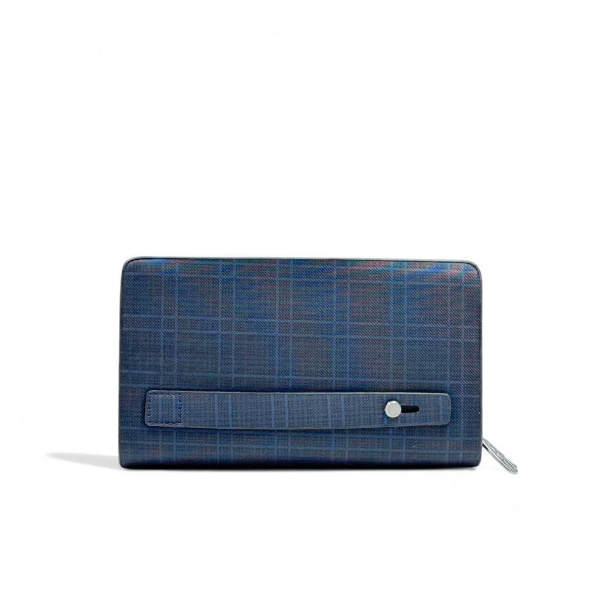 Lacoste Long navy Wallet – Elegant Checkered Design with Iconic Crocodile 🐊✨