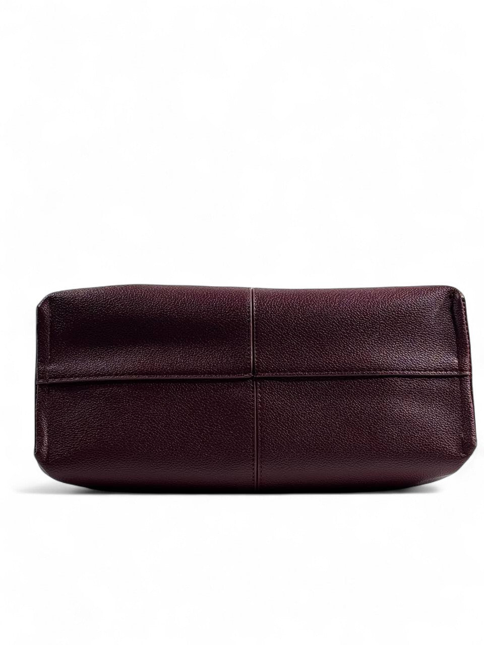🍷 Polène Folded Leather Tote Bag – Burgundy Luxe Edition 🍷