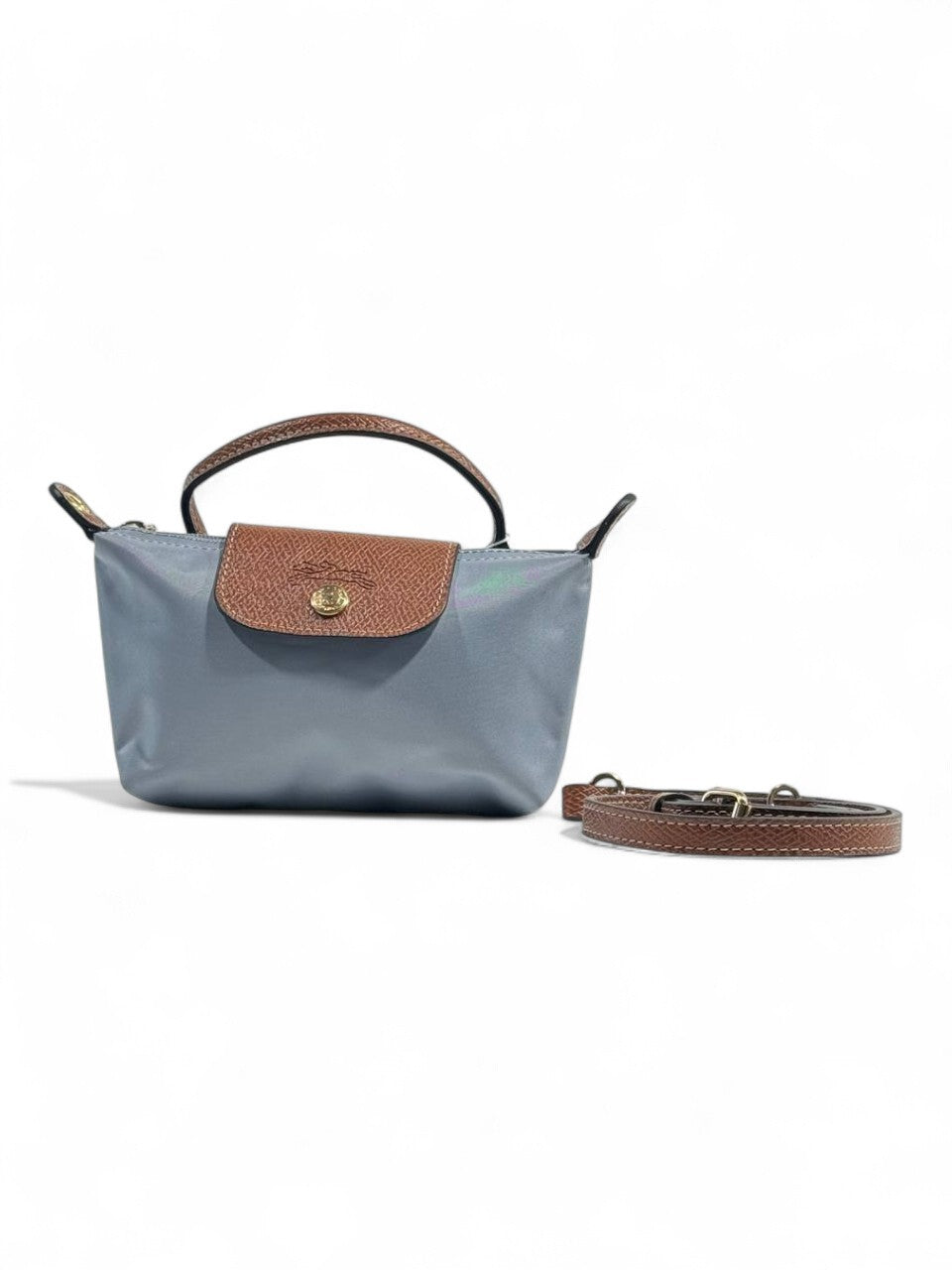 🩵 Longchamp Le Pliage Crossbody Bag – Ice Blue Mini Edition 🩵