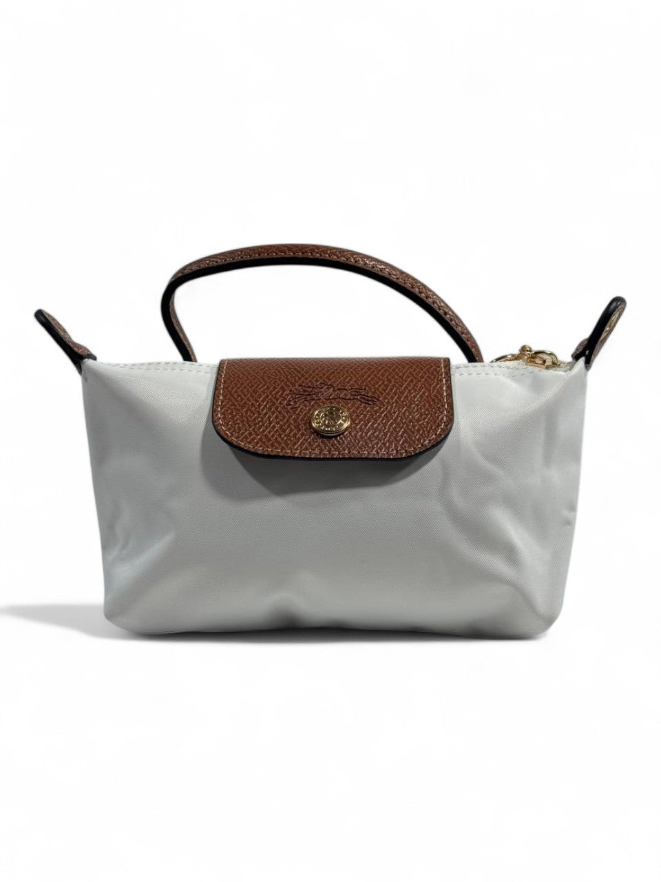 🤍 Longchamp Le Pliage Crossbody Bag – White Elegance Edition 🤍