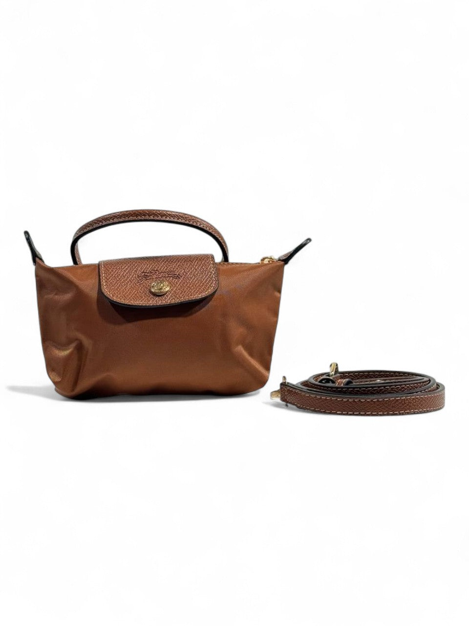 🤎 Longchamp Le Pliage Crossbody Bag – Caramel Mini Edition 🤎