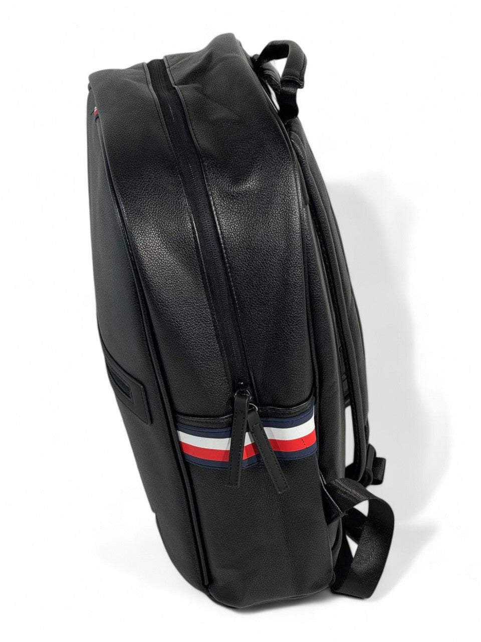 🎒 Tommy Hilfiger Black Leather Backpack – Premium Edition 🇺🇸