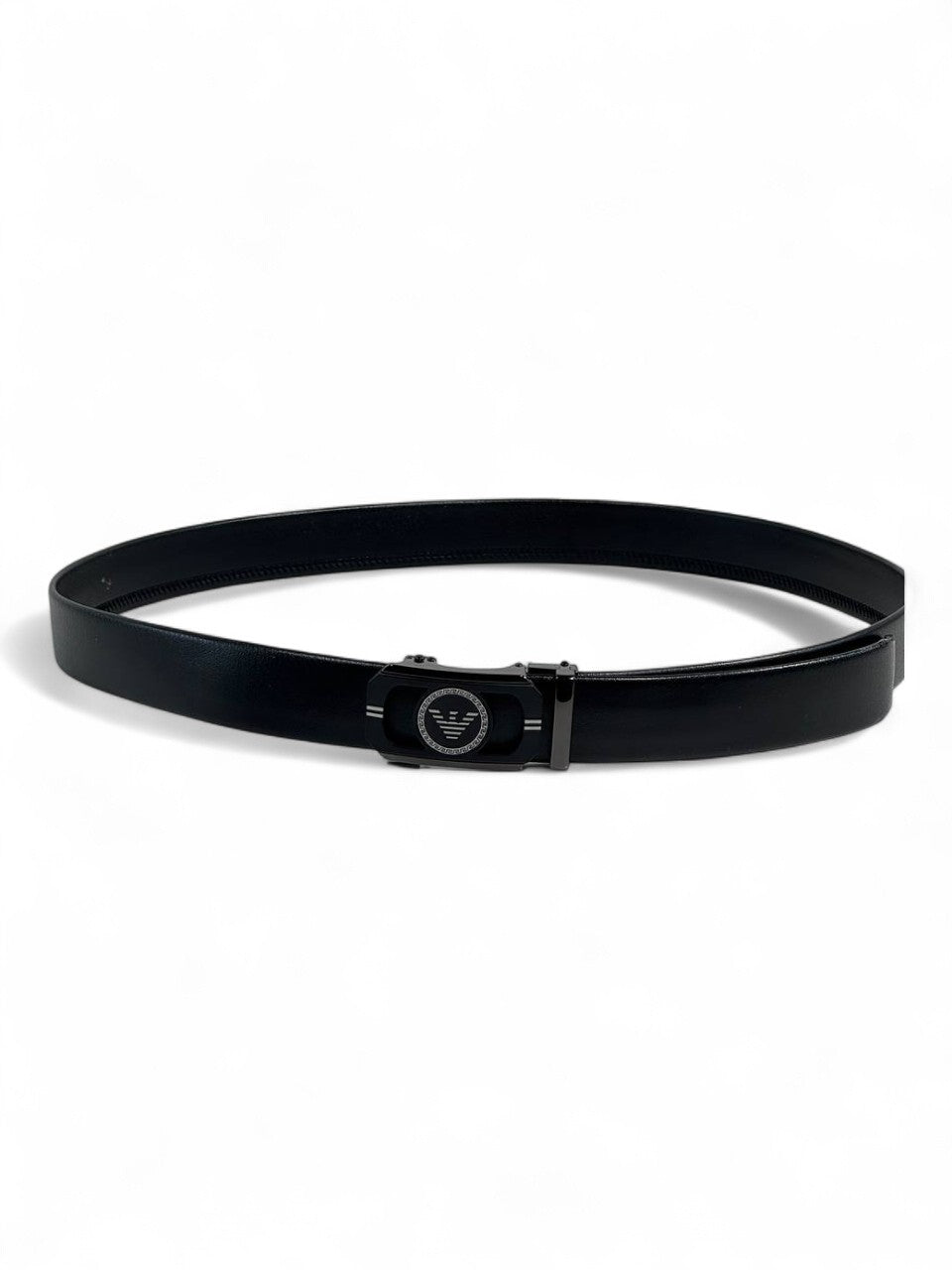 🖤 Emporio Armani Signature Black Leather Belt – 135 CM Elite Edition 👔