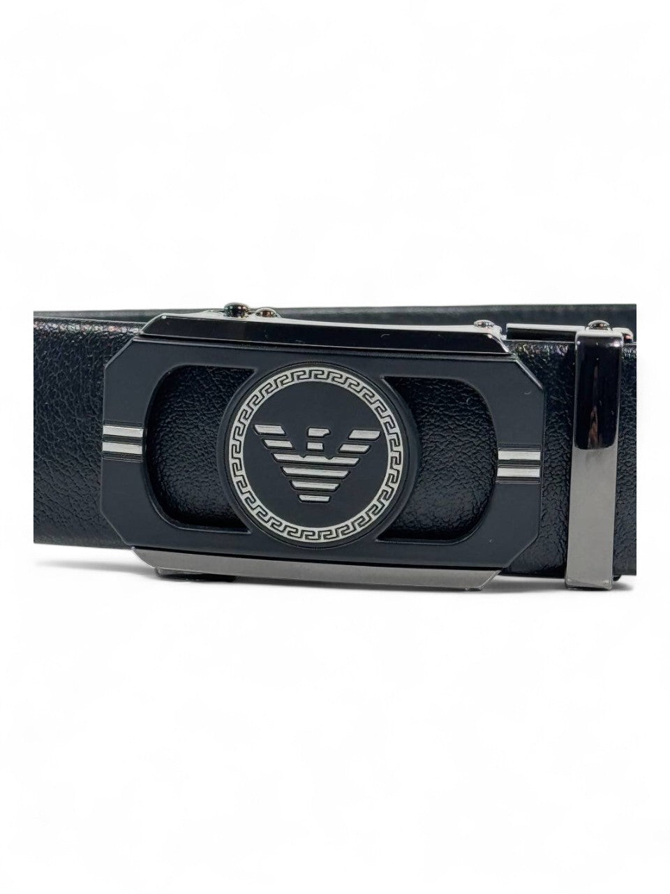 🖤 Emporio Armani Signature Black Leather Belt – 135 CM Elite Edition 👔