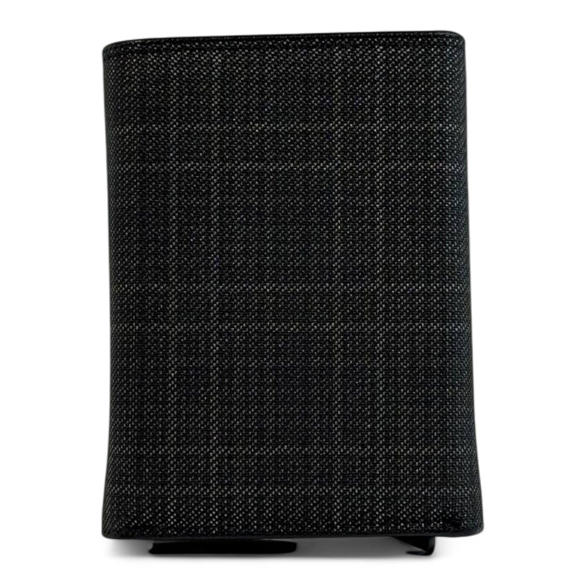 🐊 Lacoste Checkered Trifold Wallet – Charcoal Black Edition 🖤