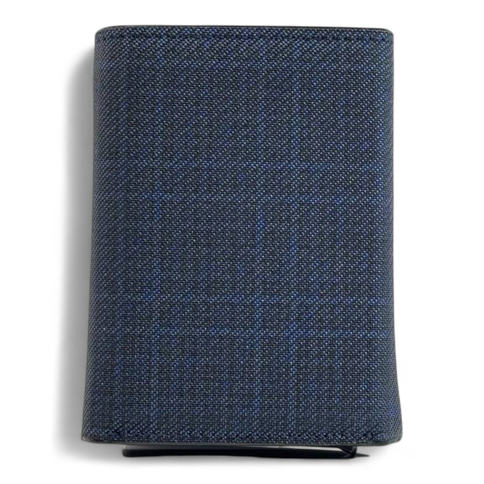 💙 Lacoste Checkered Trifold Wallet – Navy Blue Edition 🐊