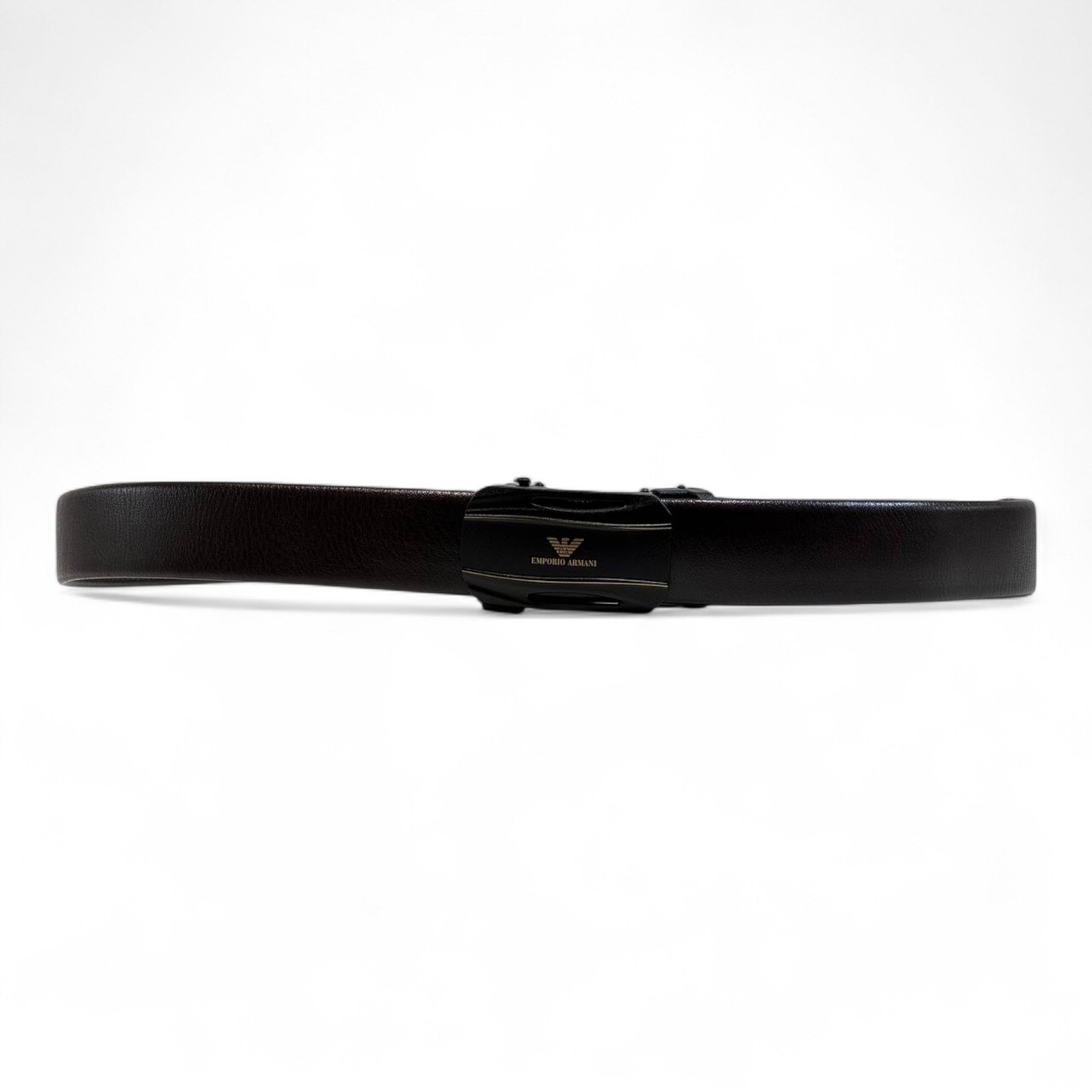 🖤 Emporio Armani Automatic Leather Belt – 135cm (Black Elegance) ✨