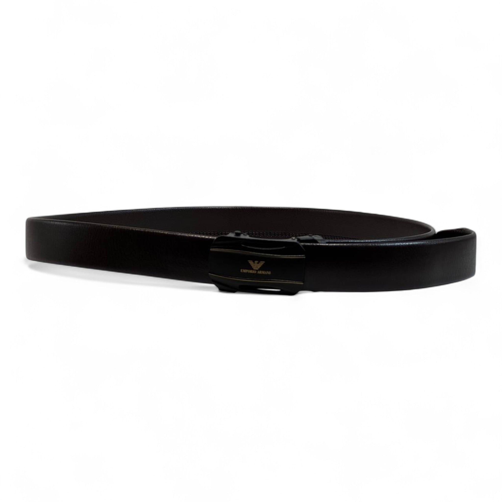 🖤 Emporio Armani Automatic Leather Belt – 135cm (Black Elegance) ✨