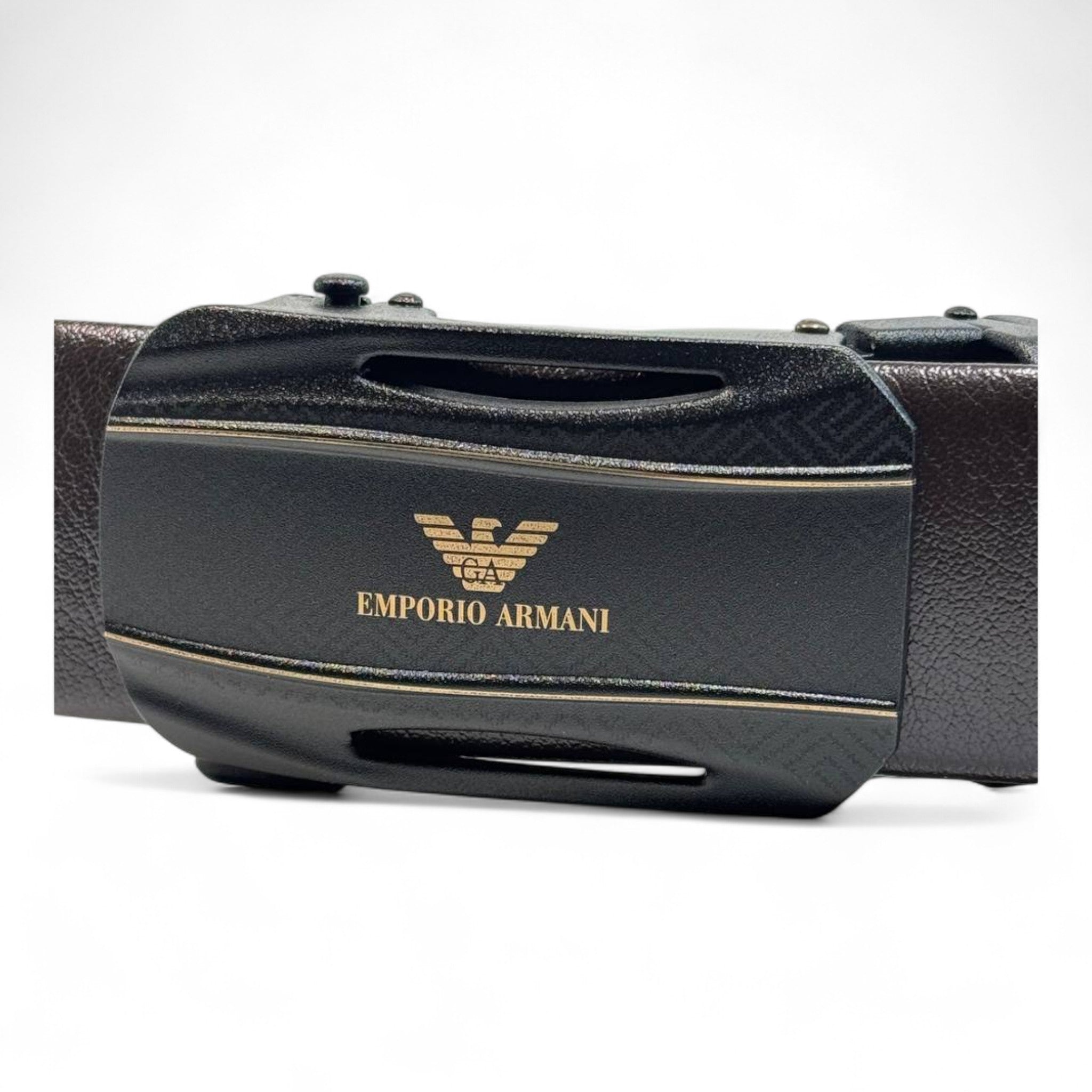 🖤 Emporio Armani Automatic Leather Belt – 135cm (Black Elegance) ✨