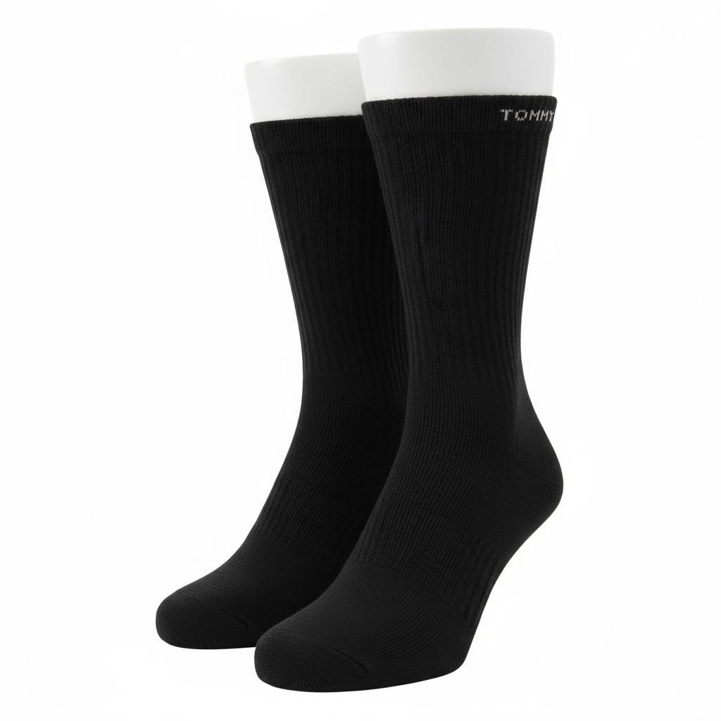 🖤 Tommy Hilfiger Classic Black Socks – 3 Pairs Pack 🧦✨