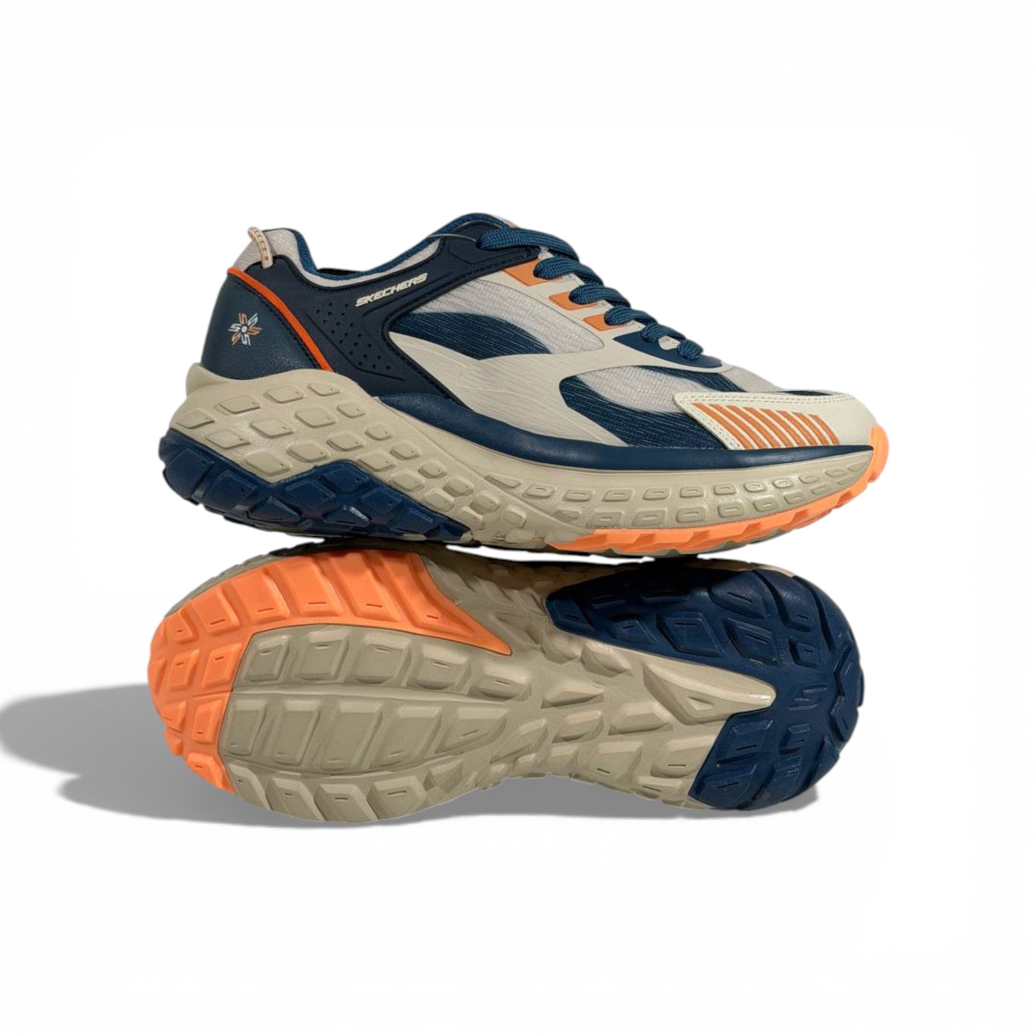 🟦🟧 Skechers Monster Evo Sneakers – Rugged Performance & All-Day Comfort 👟🔥