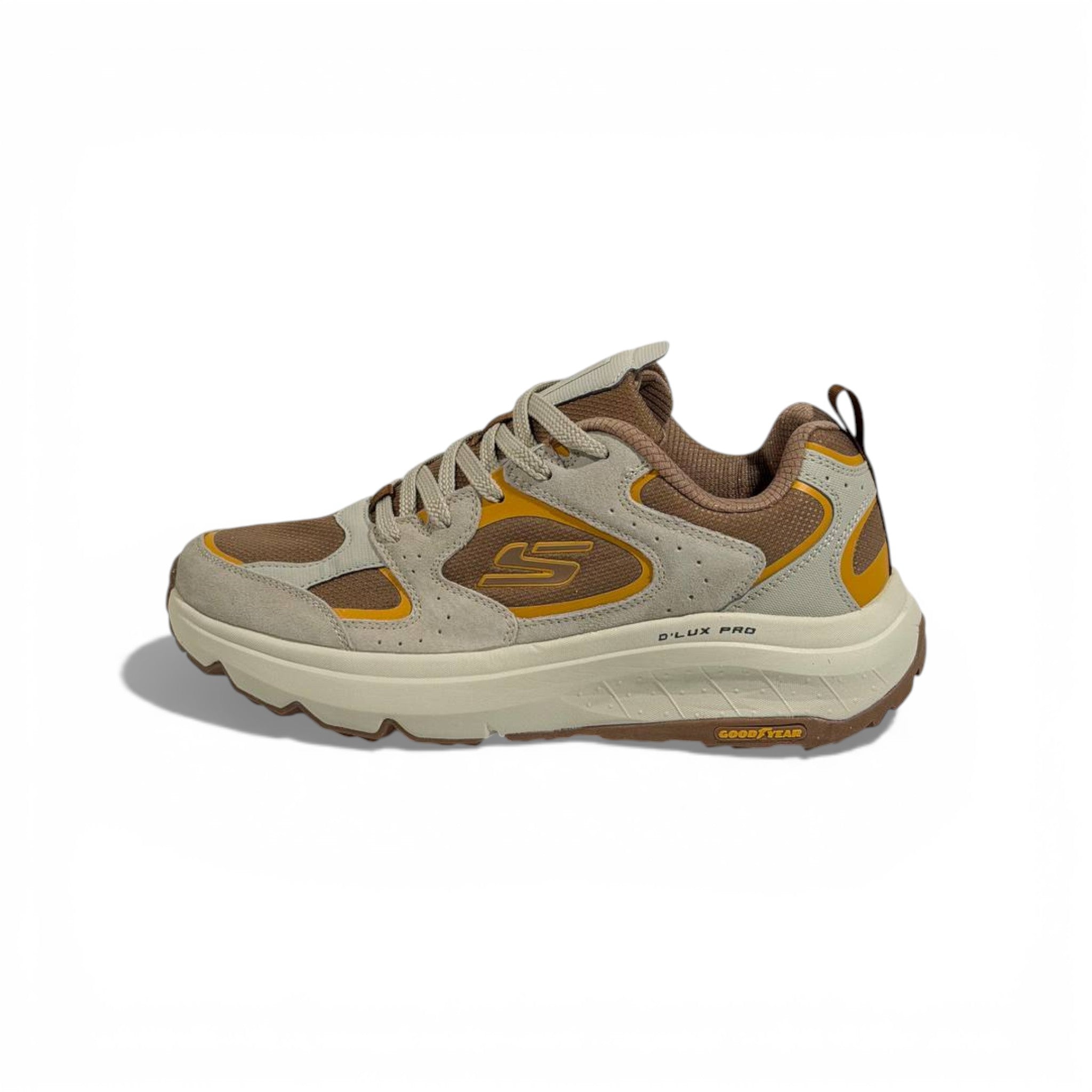 🤎 Skechers D’Lux Pro x Goodyear Sneakers – Premium Comfort with Rugged Durability 👟✨