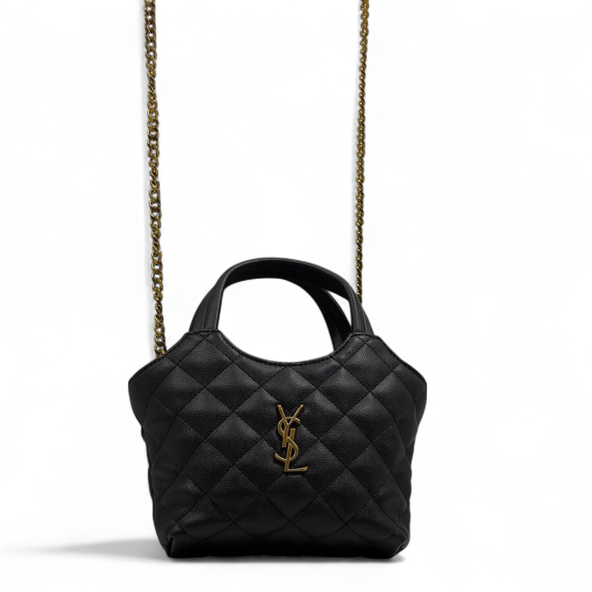 YSL Quilted Chain Mini Bag – Black Luxe Icon 🖤✨