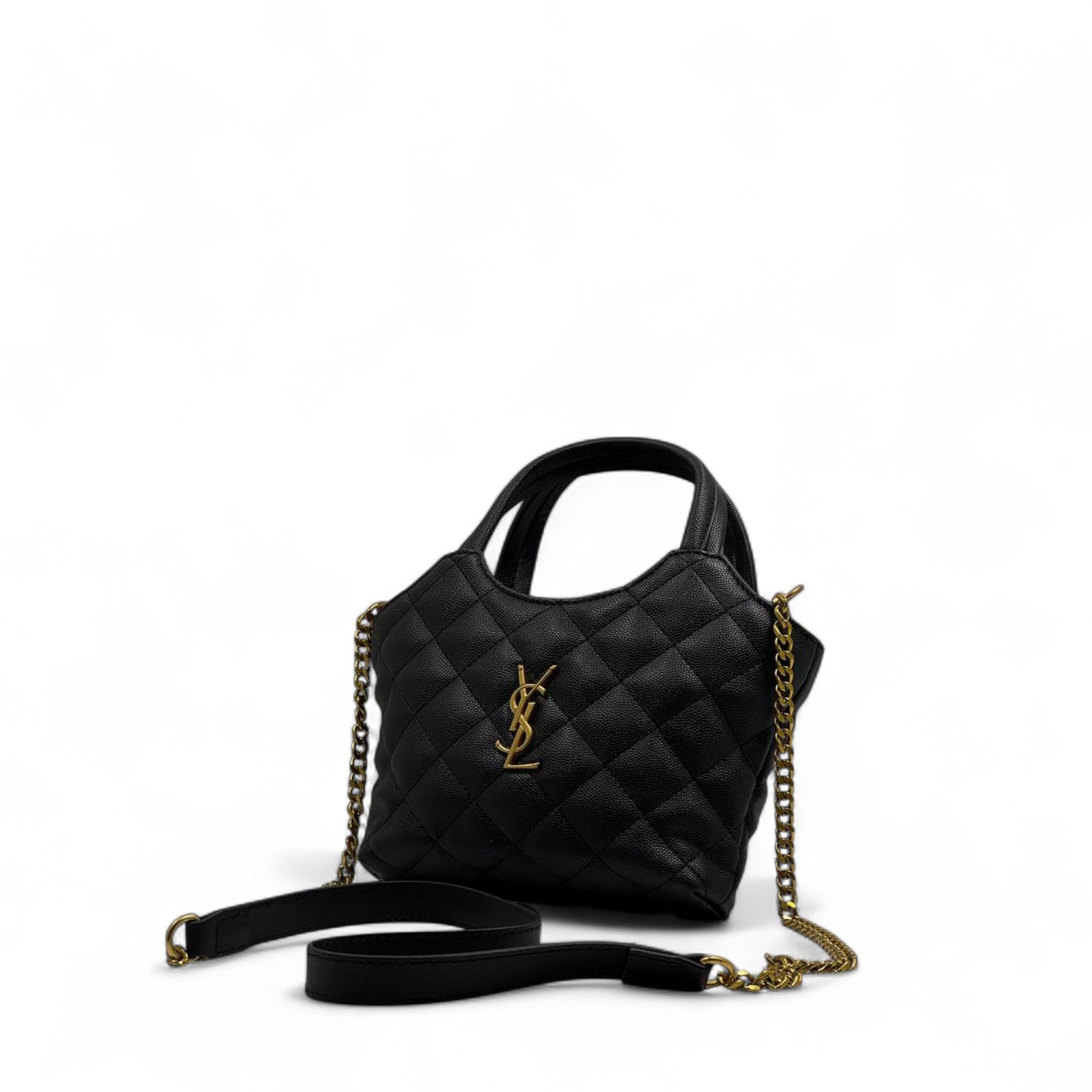 YSL Quilted Chain Mini Bag – Black Luxe Icon 🖤✨