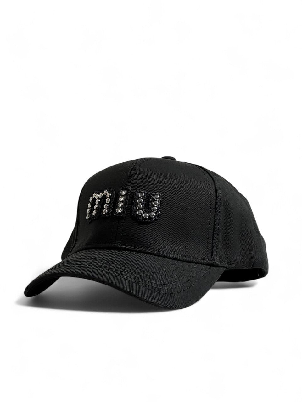 🖤 Miu Miu Crystal Logo Black Cap 🖤
