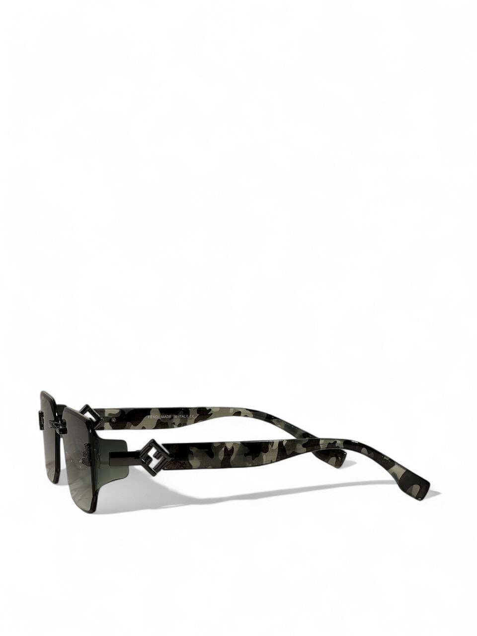 Fendi FF Camo Rimless Sunglasses 🖤 | Unisex Luxury Geometric Eyewear