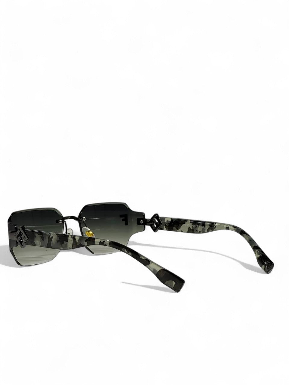 Fendi FF Camo Rimless Sunglasses 🖤 | Unisex Luxury Geometric Eyewear