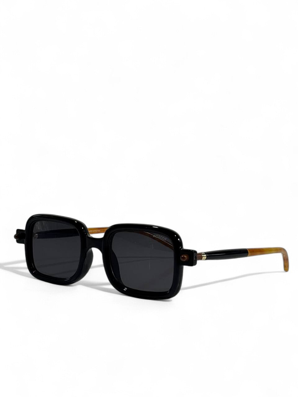 🕶️ Moscot Square Sunglasses – Black & Honey Havana Edition