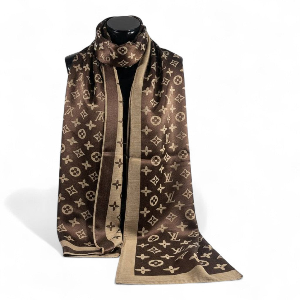 🧣 Louis Vuitton Double-Face Monogram Scarf – Luxurious Reversible Elegance