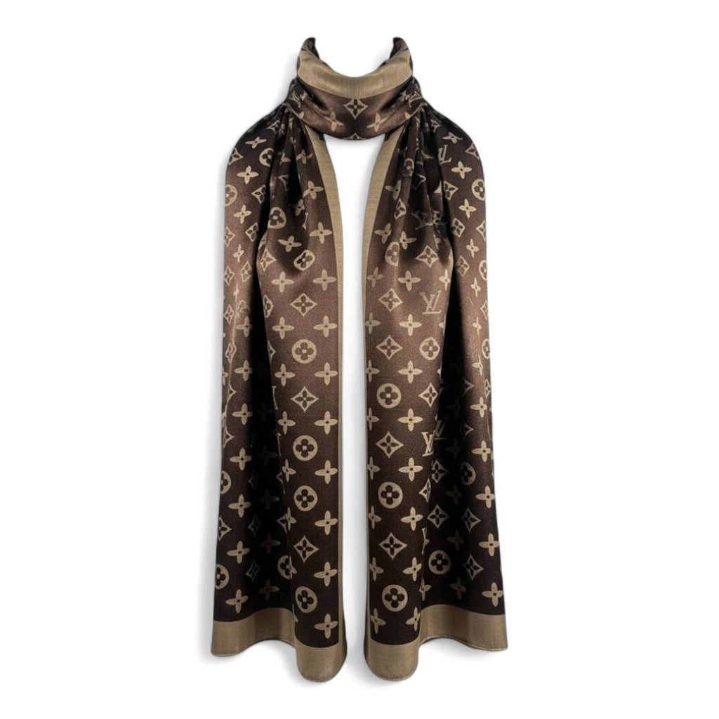 🧣 Louis Vuitton Double-Face Monogram Scarf – Luxurious Reversible Elegance