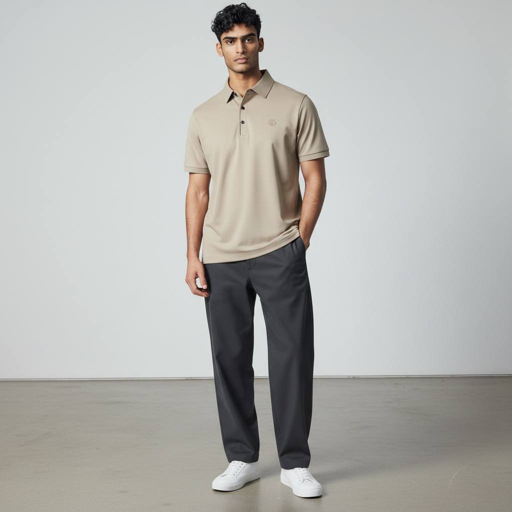 🤍 Moncler Beige Polo Shirt – Refined Minimal Luxury 👕✨