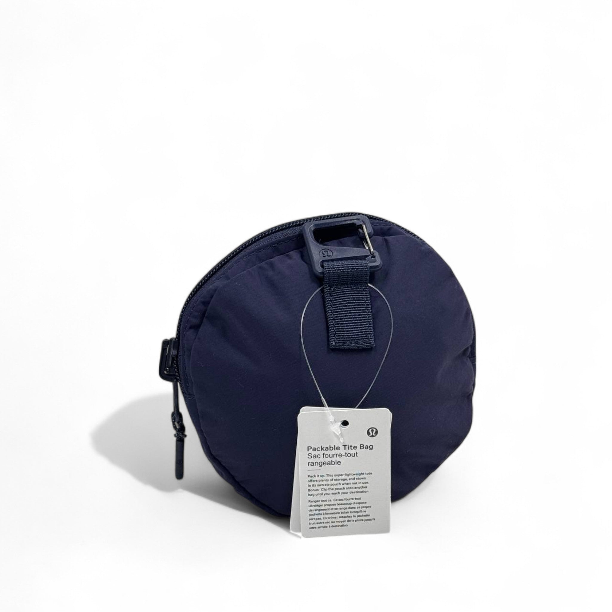 Lululemon Packable Tote Bag – Navy Blue 💼🌀 Foldable from Mini to Maxi