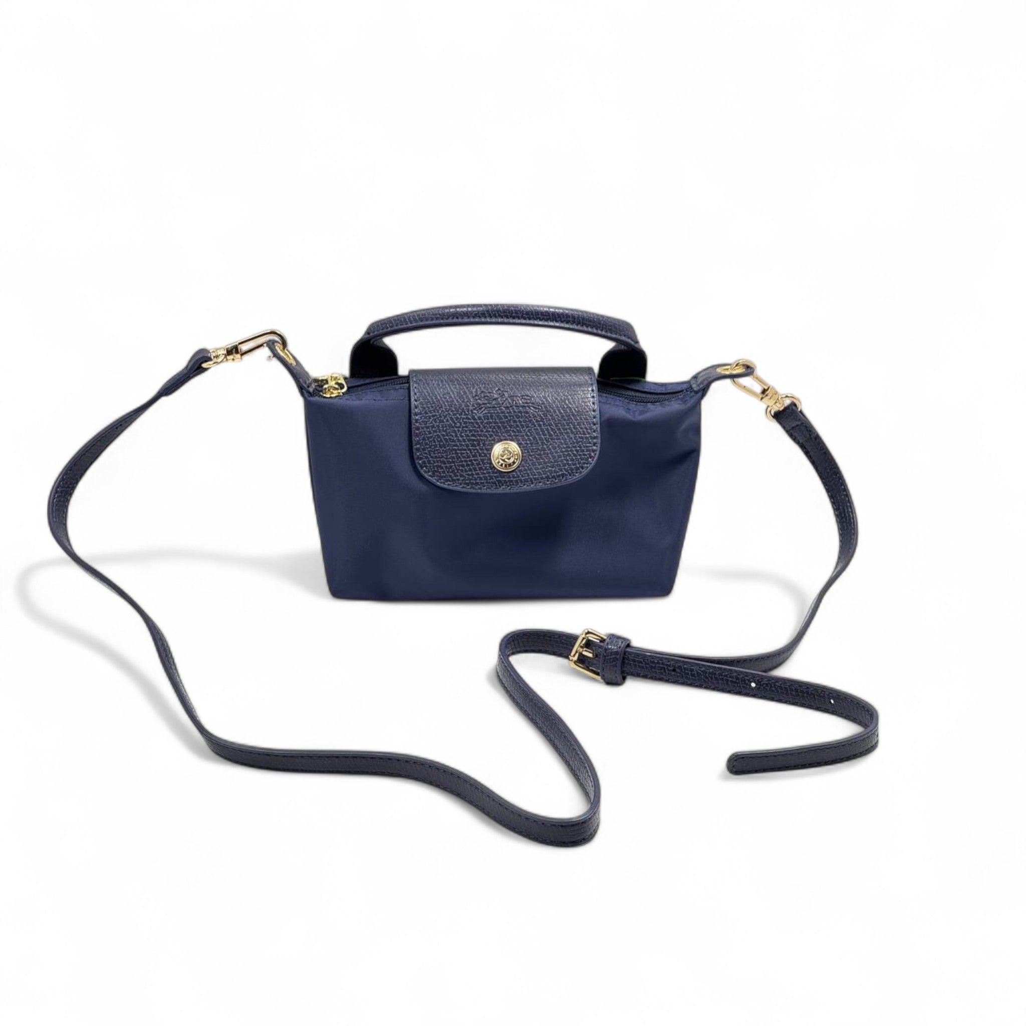 Longchamp Le Pliage Mini Bag – Navy Elegance 💙👜