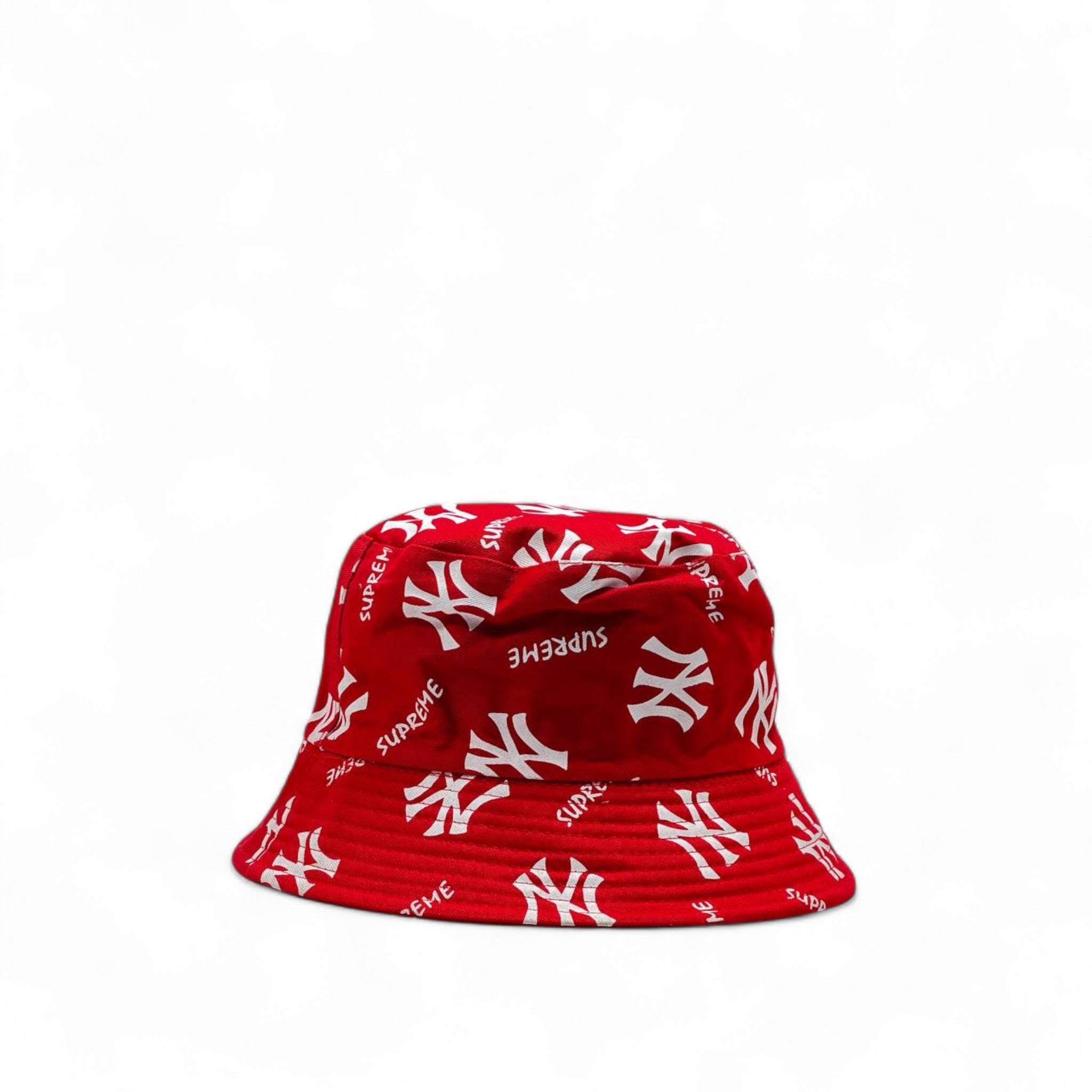Supreme x NY Yankees Double-Face Bucket Hat – Red 🔥