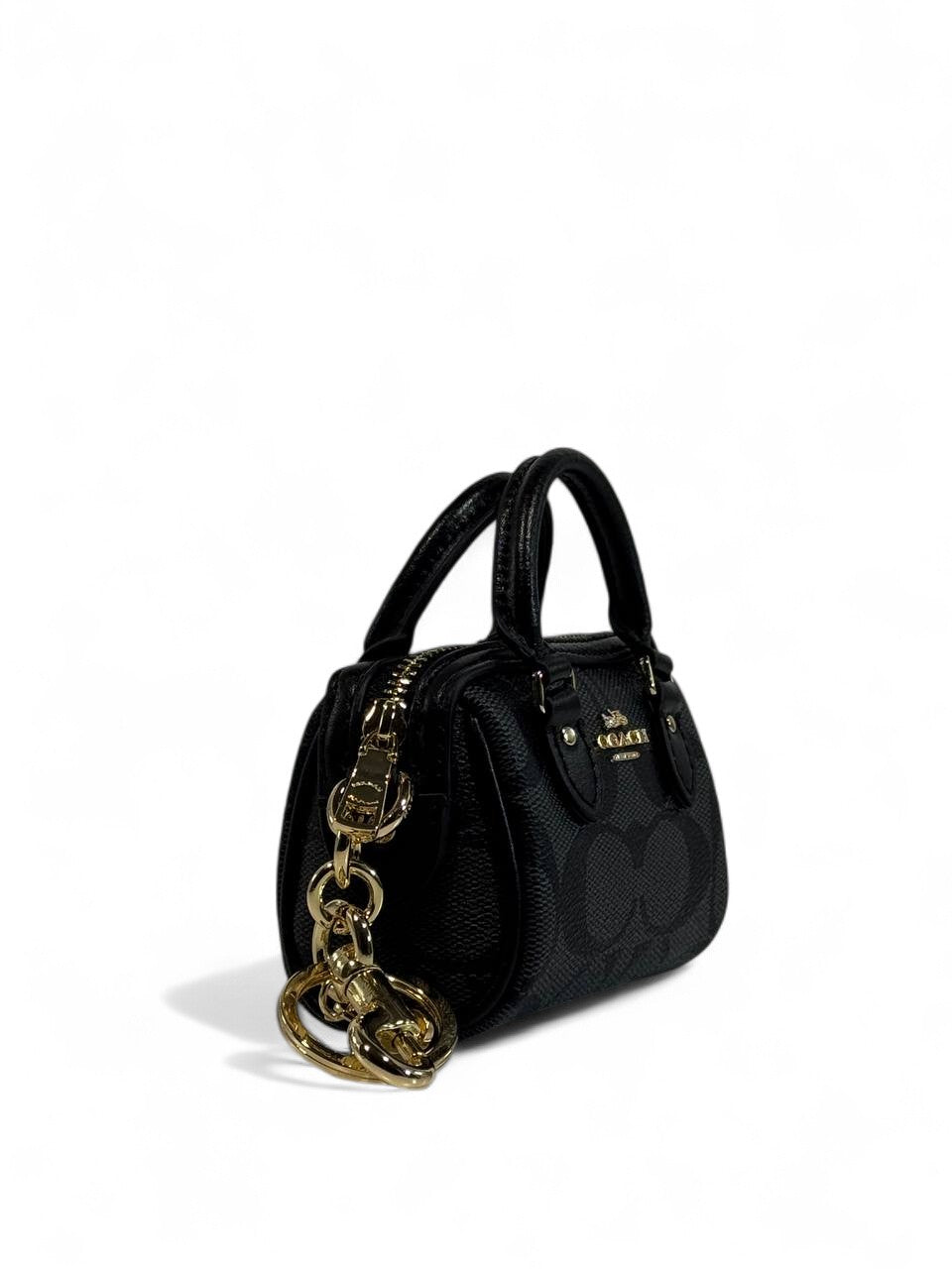 🖤 Coach Mini Signature Black Bag Charm – Iconic Elegance in Every Detail ✨