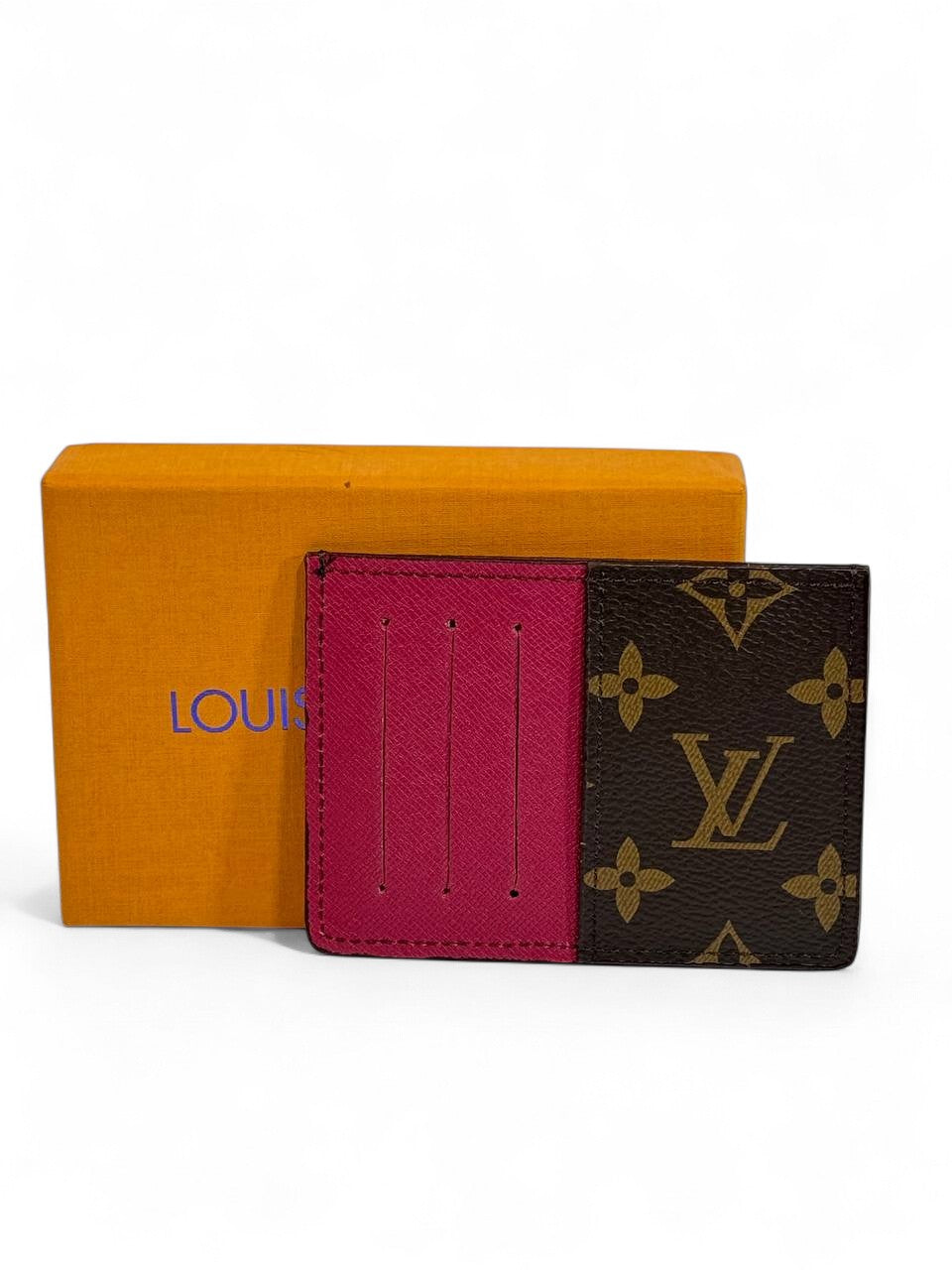 💖 Louis Vuitton Monogram Canvas Card Holder – Pink Edition of Iconic Elegance 💼
