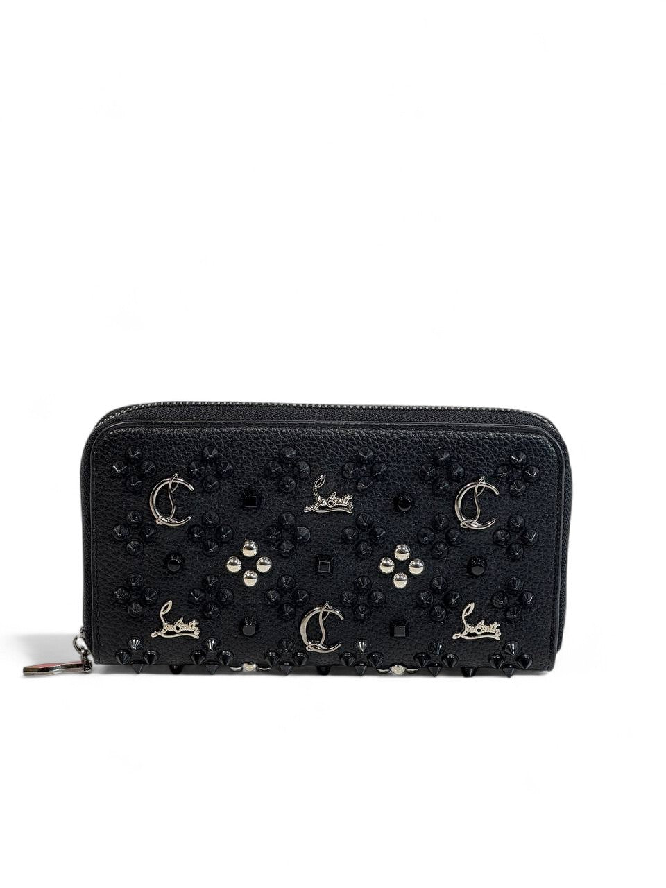 🖤 Christian Louboutin Black Studded Wallet – Glamorous Edge, Timeless Sophistication 💎