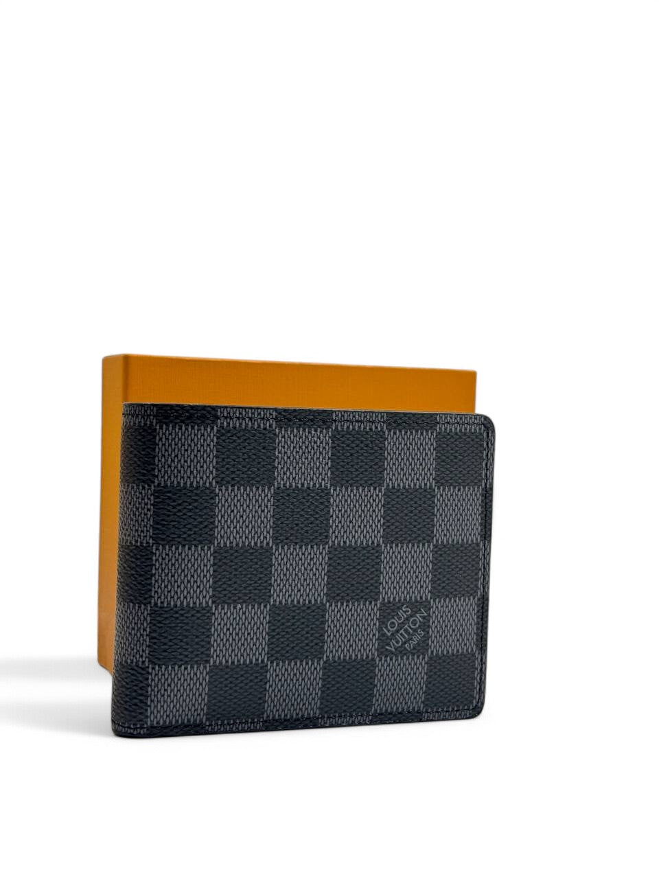 Louis Vuitton Damier Graphite Wallet – Classic Bifold Black & Grey Designer Wallet