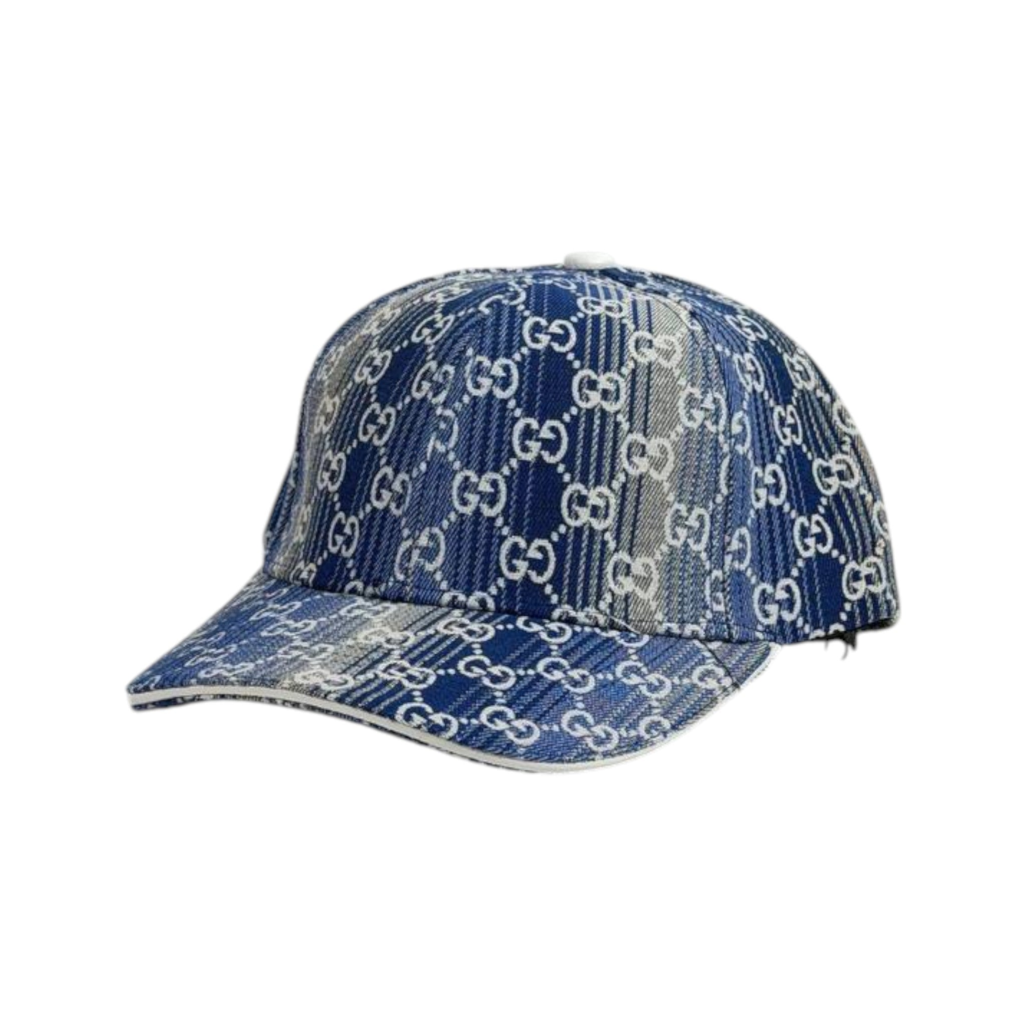 Gucci GG Denim Cap – Blue Monogram Luxury Street Style 🧢💙