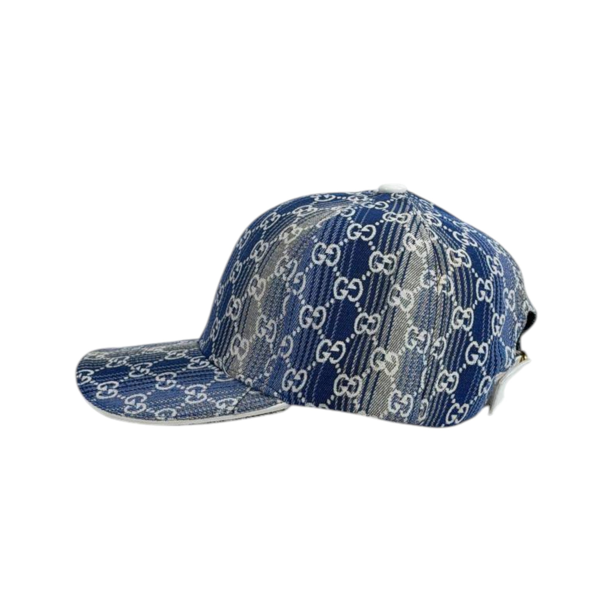 Gucci GG Denim Cap – Blue Monogram Luxury Street Style 🧢💙