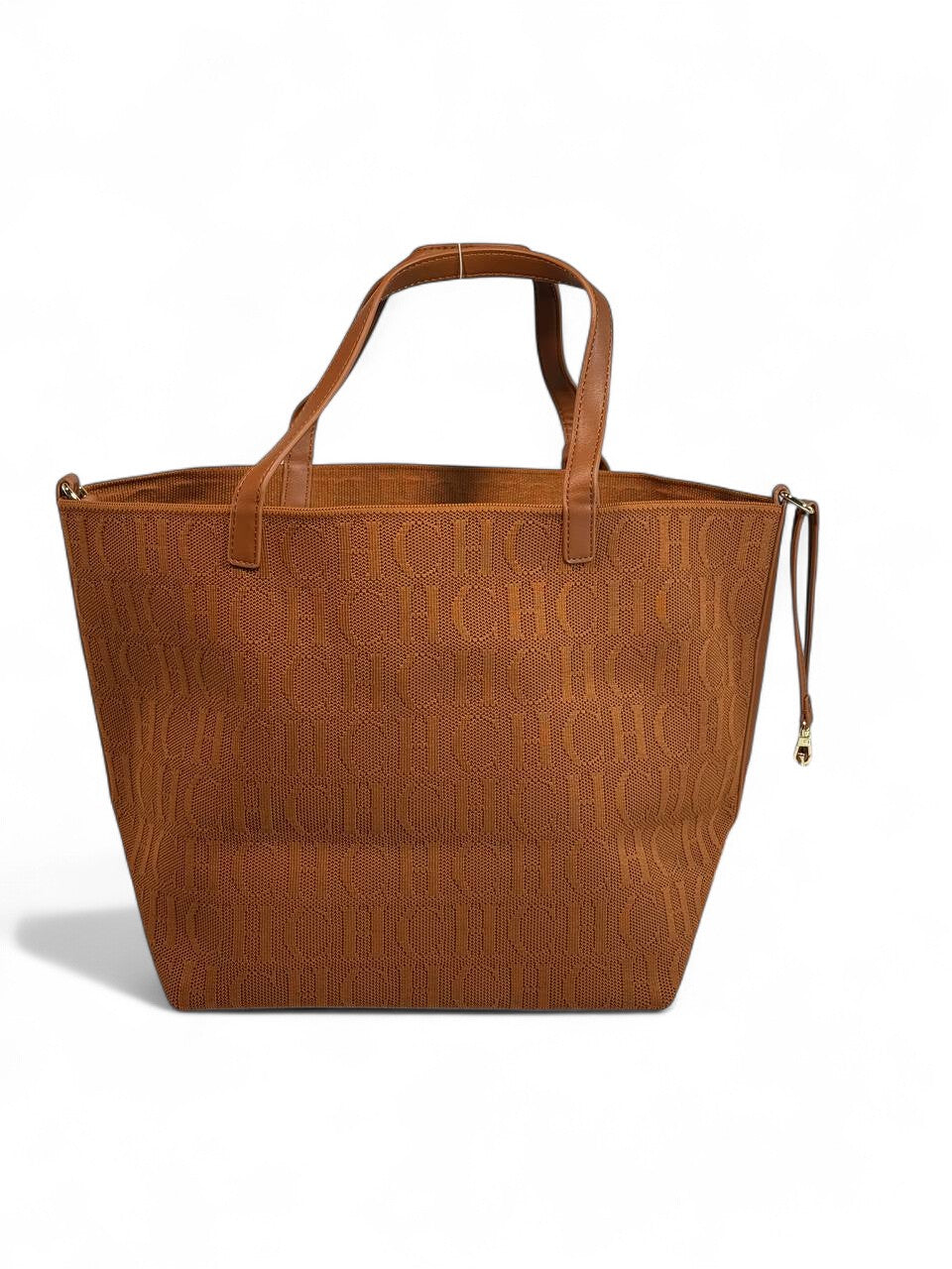 Carolina Herrera Brown Signature Tote Bag with Detachable Pouch 🤎 | Classic Luxury & Effortless Elegance