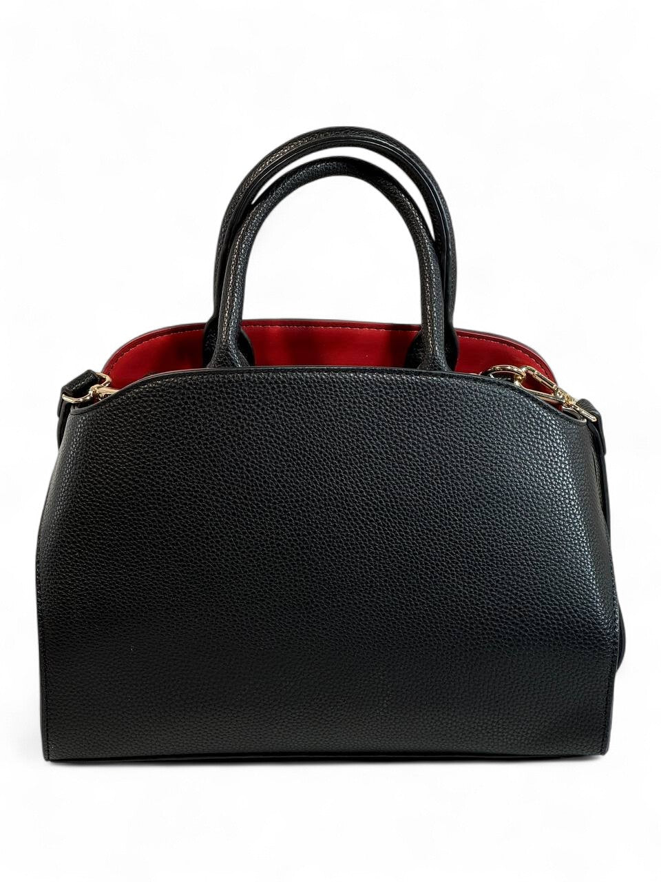 Salvatore Ferragamo Medium Black Leather Handbag 🖤 | Iconic Italian Elegance with Gancini Detail