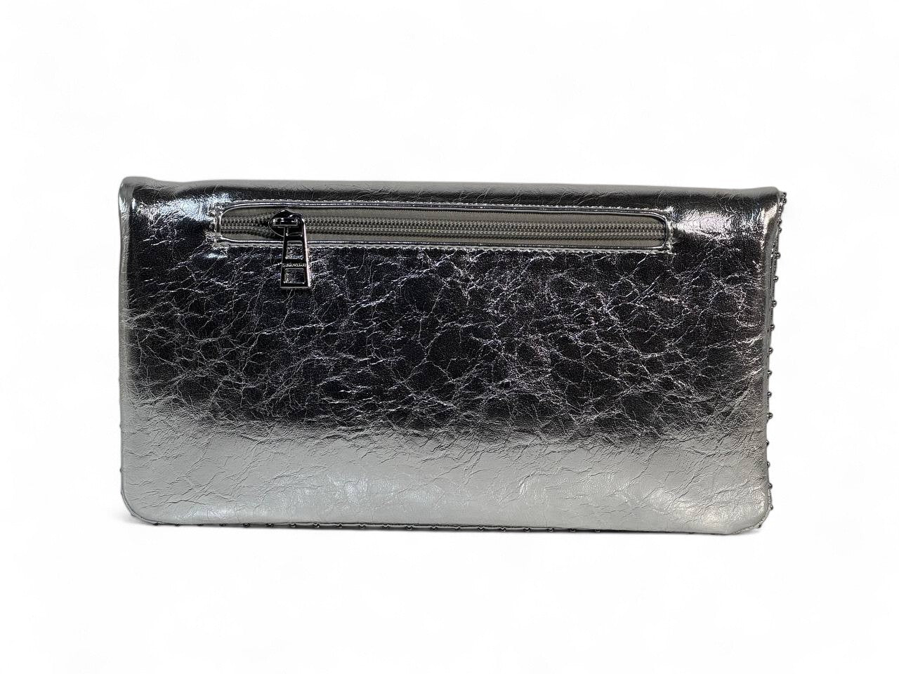 ⚫ ZADIG & VOLTAIRE Metallic Silver Rock Bag ⚫
