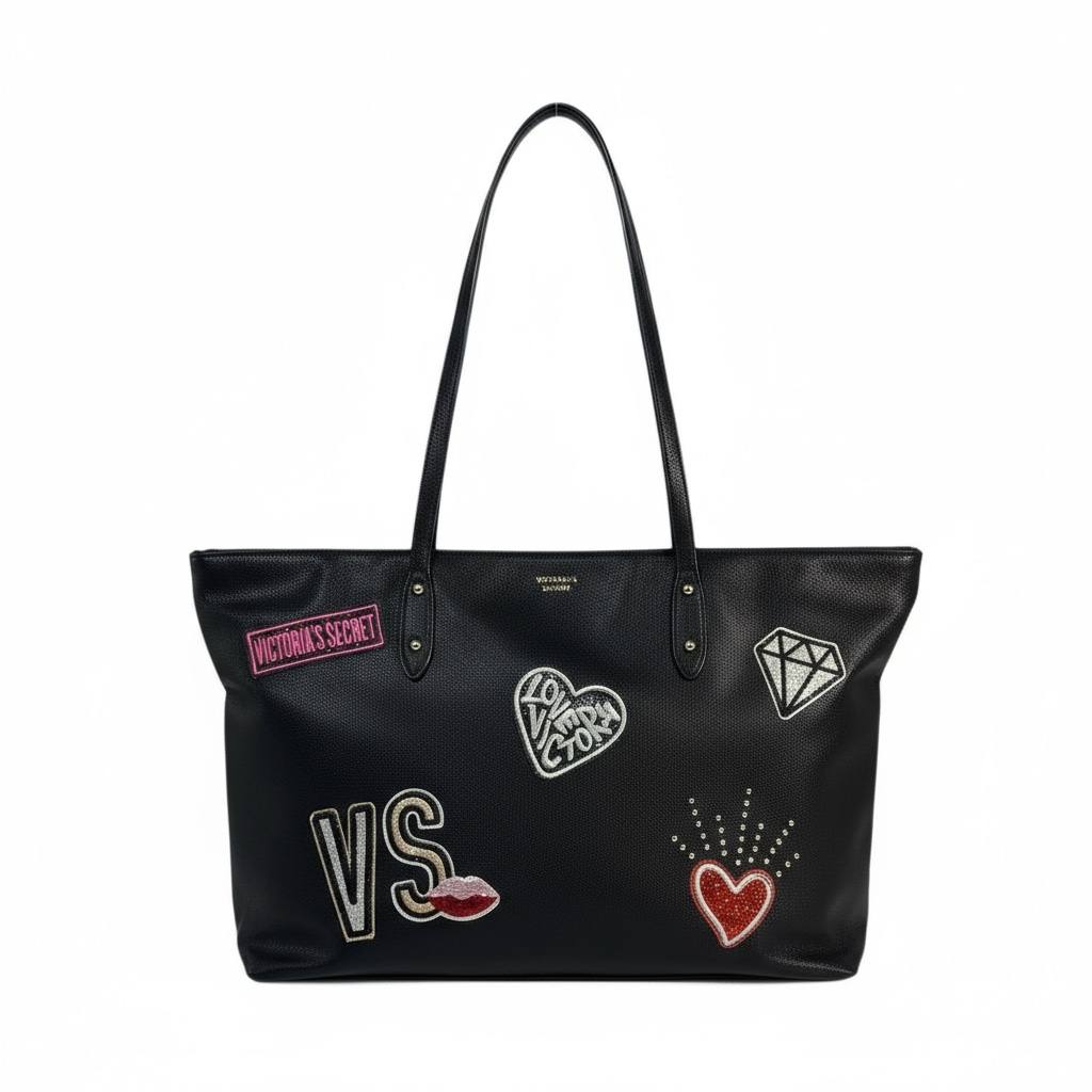 🖤 Victoria’s Secret “Love Wins” Patch Tote Bag 🖤