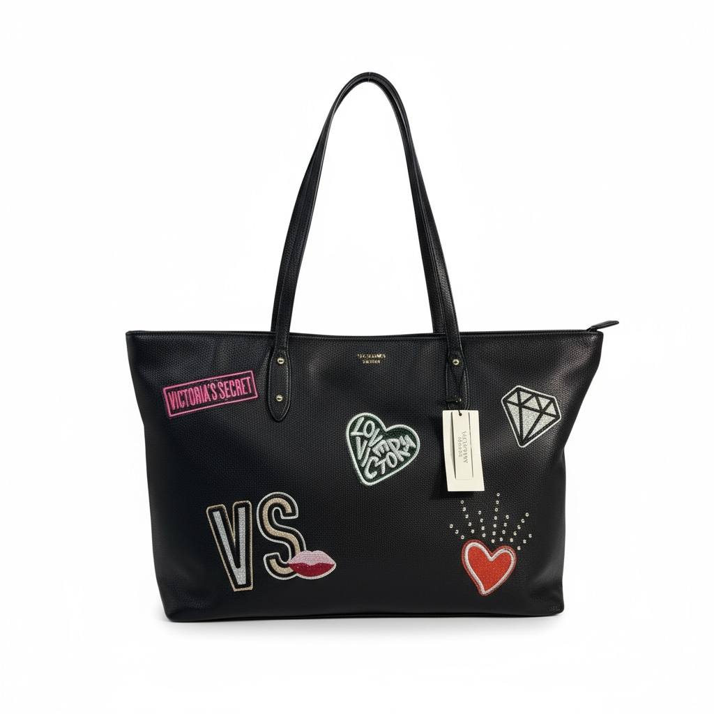 🖤 Victoria’s Secret “Love Wins” Patch Tote Bag 🖤