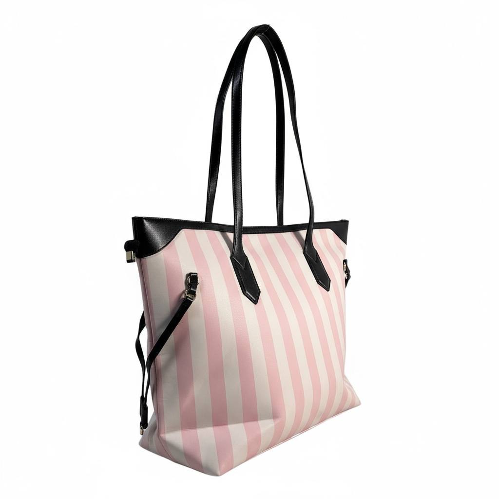 💗 Victoria’s Secret Classic Pink Stripe Tote 💗