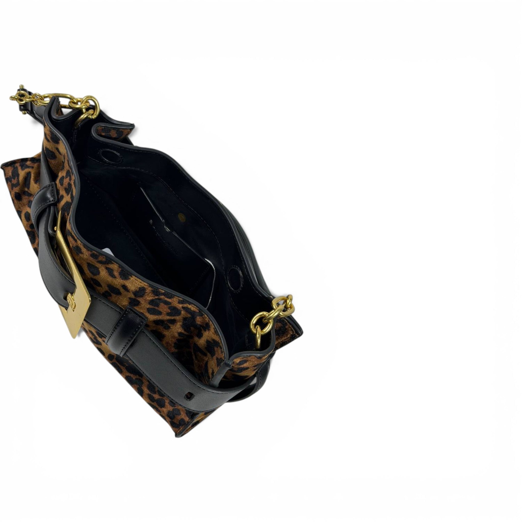 Balmain Leopard Print Belt Buckle Shoulder Bag for Women – Luxury Statement Handbag ✨