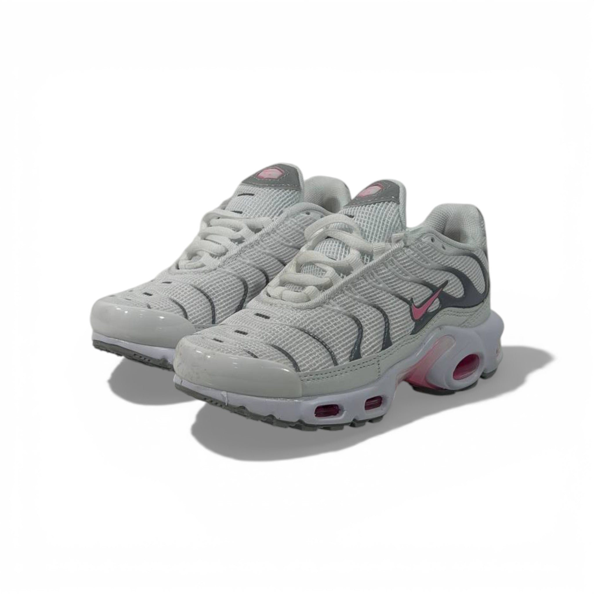 Nike Kids Air Cushion Sneakers โ Pink & Grey Sport Shoes ๐๐