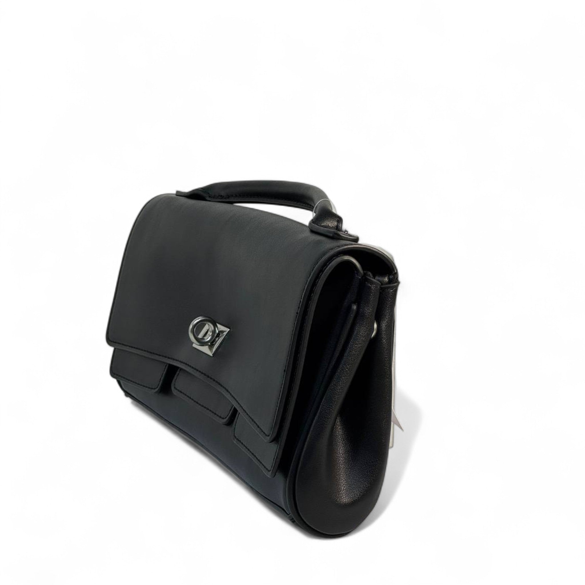 Balenciaga Black Leather Handbag with Silver Hardware 🖤 | Timeless Parisian Minimalism