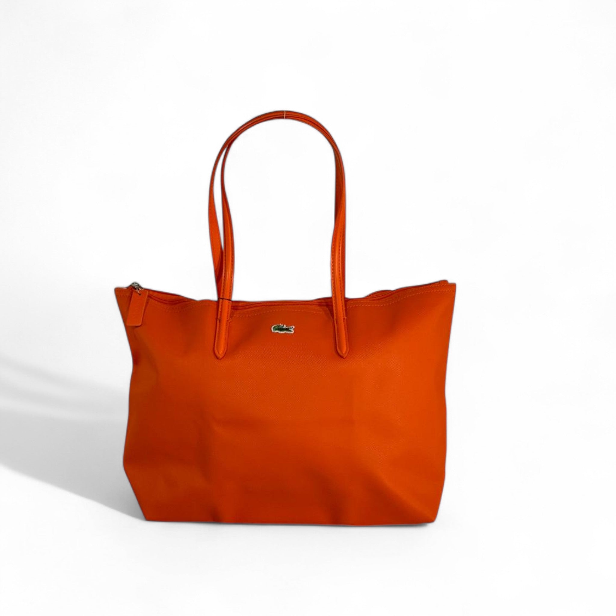 🧡 Lacoste Large Classic Tote — Hermes Orange Edition 🧡