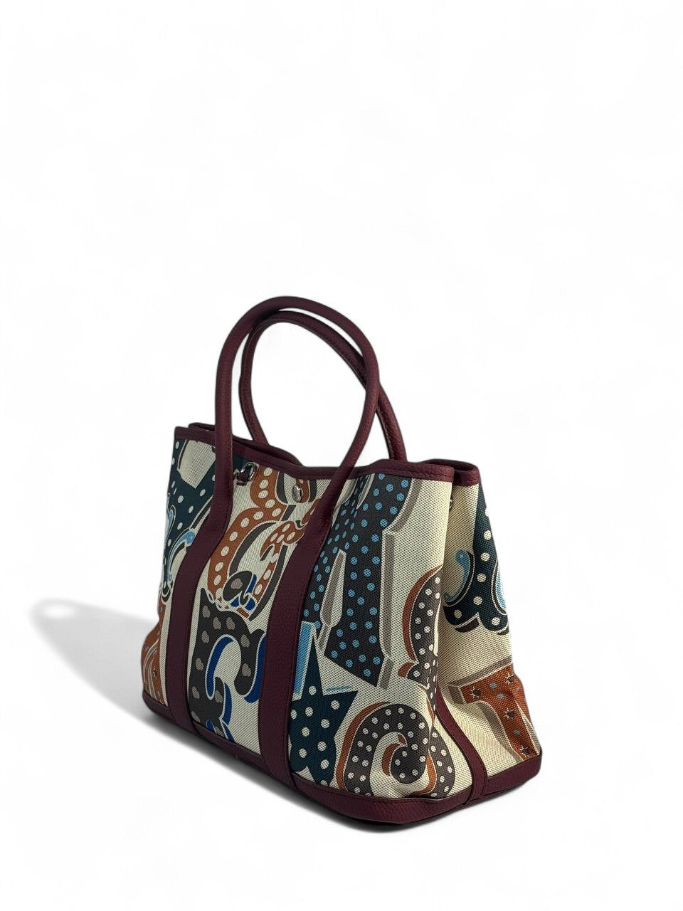 🧡 Hermès-Inspired Canvas Tote — Multicolor Letters Edition 🧡