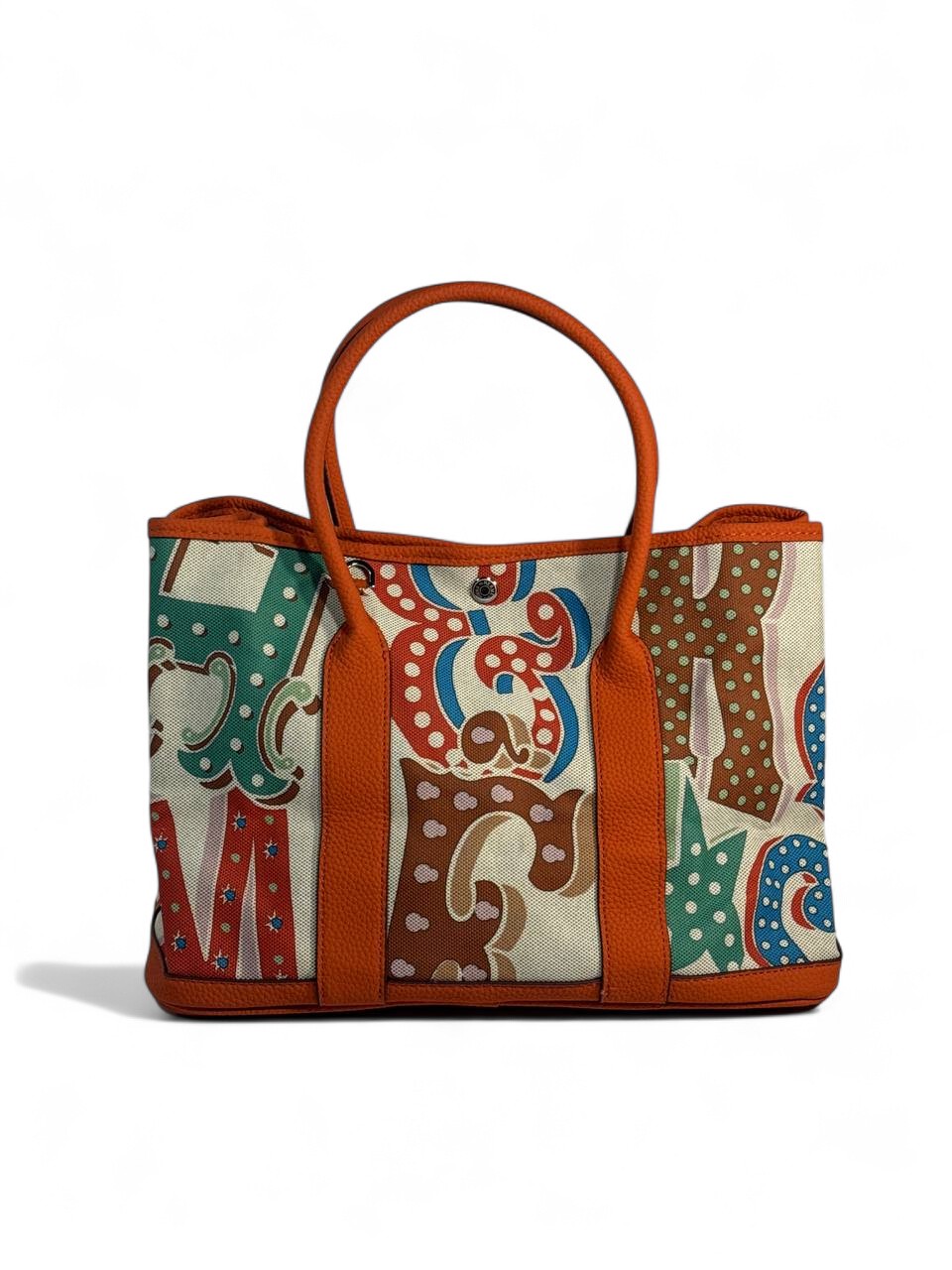 🧡 Hermès-Inspired Canvas Tote — Orange Pop Edition 🧡